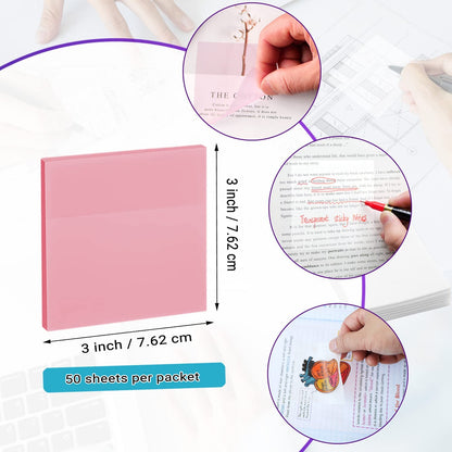 Sticky Notepads Traslúcidos "Clear & Pastel”