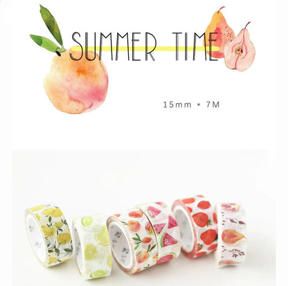 Coleccion de Washitapes "Frutas de verano"