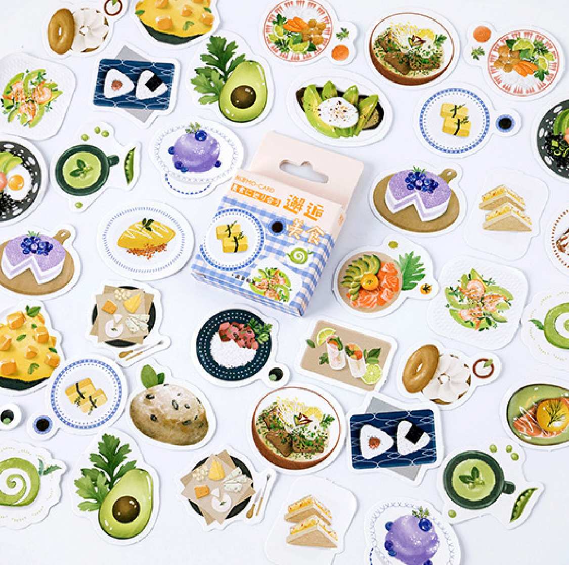 Cajita de 46 Stickers “Avocado”