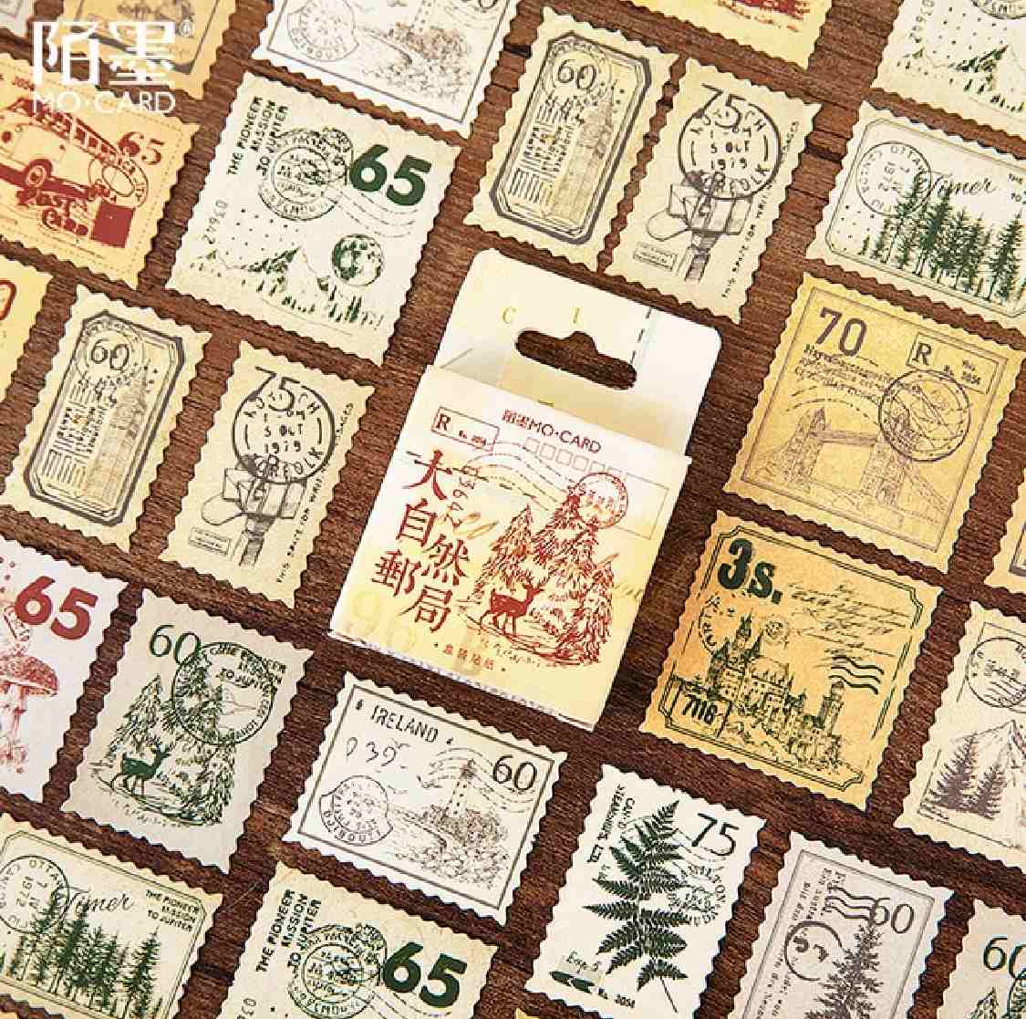 Cajita de 45 Stickers ”Postales Vintage”